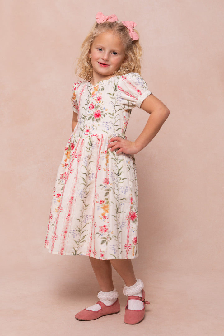 Mini Maybelle Dress in Floral Stripes