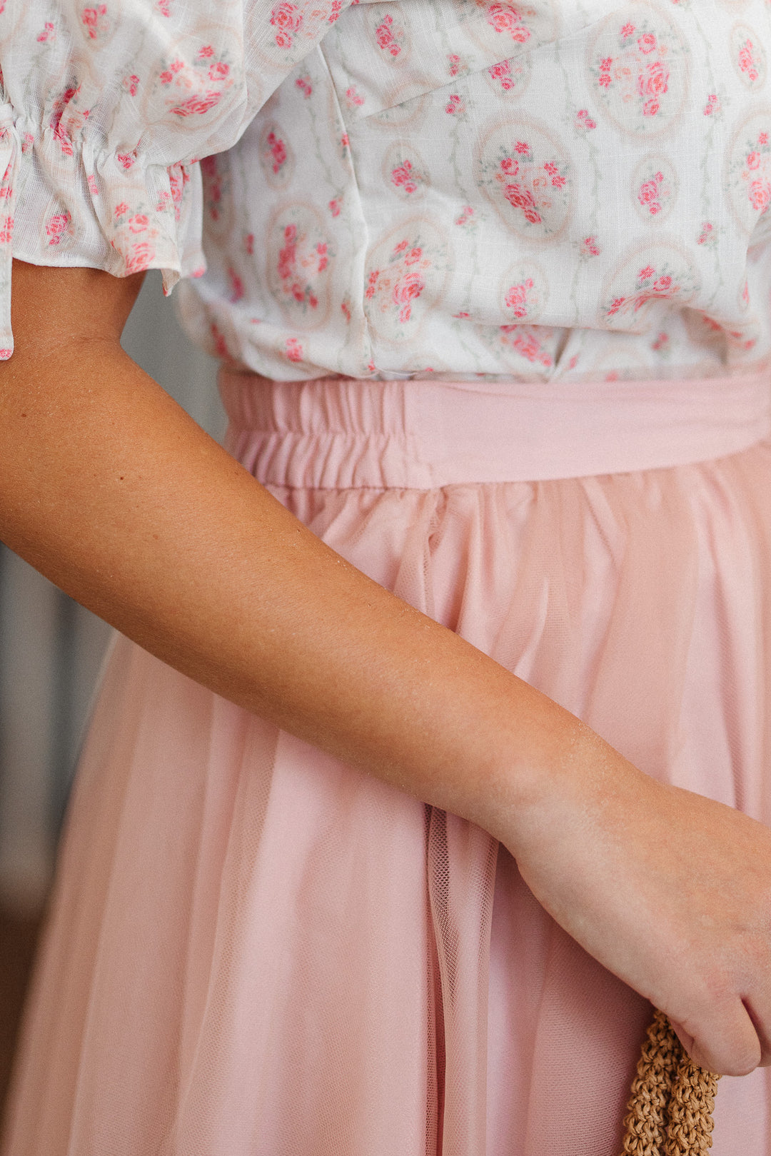 Brigitte Skirt in Blush Tulle