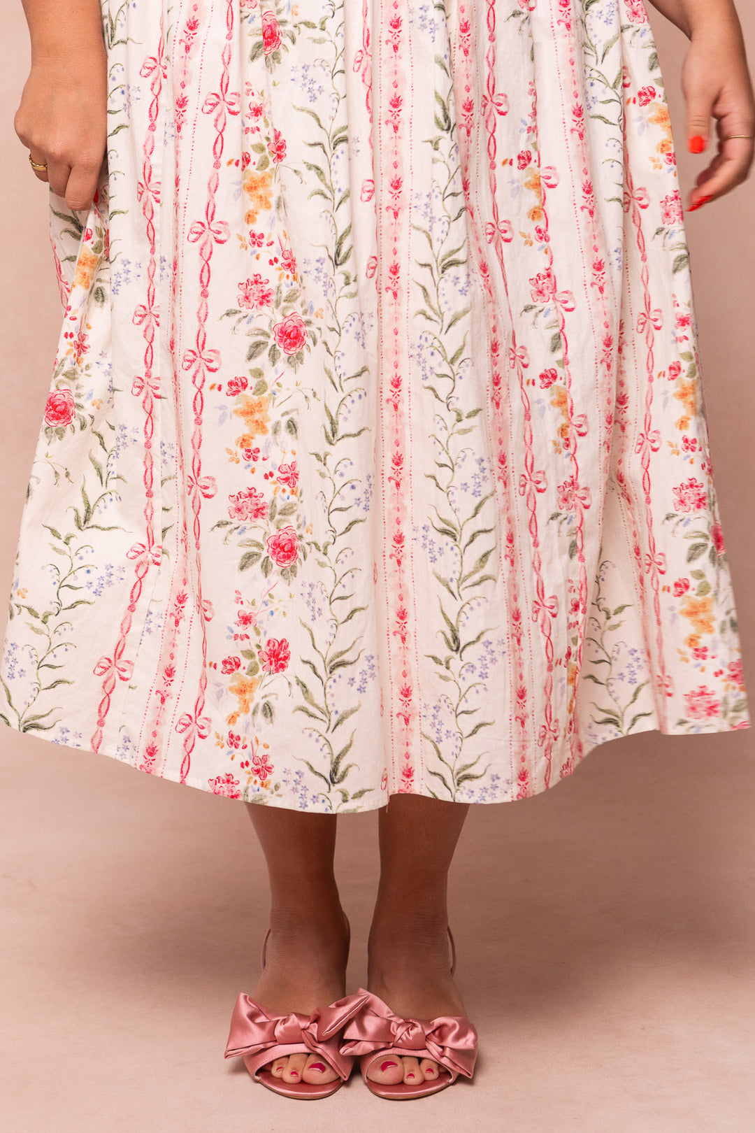 Maybelle Dress in Floral Stripes