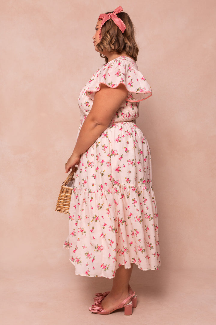 Nola Dress in Pink Floral