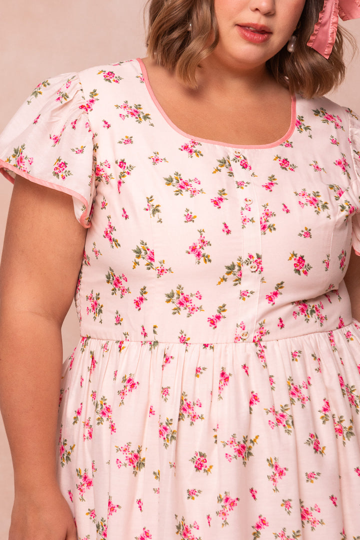 Nola Dress in Pink Floral