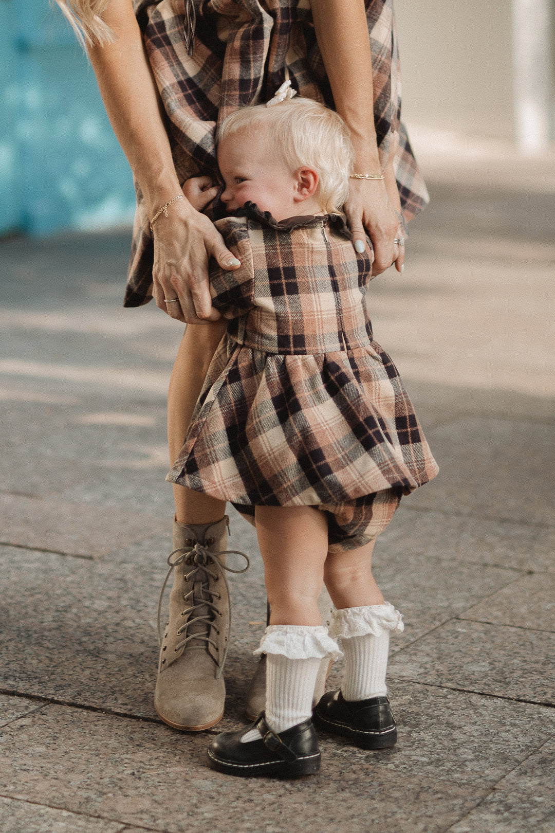 Baby Celine Dress Set in Plaid