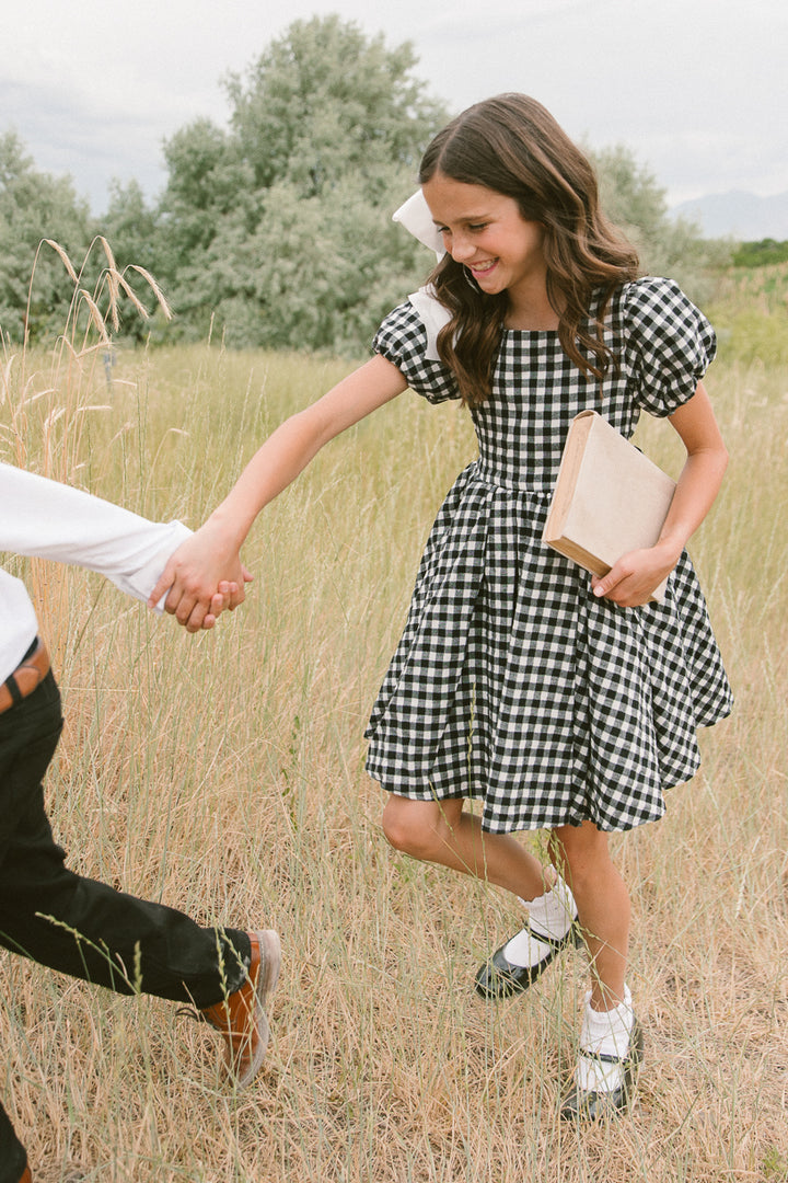 Mini Cupcake Dress in Black Gingham - FINAL SALE