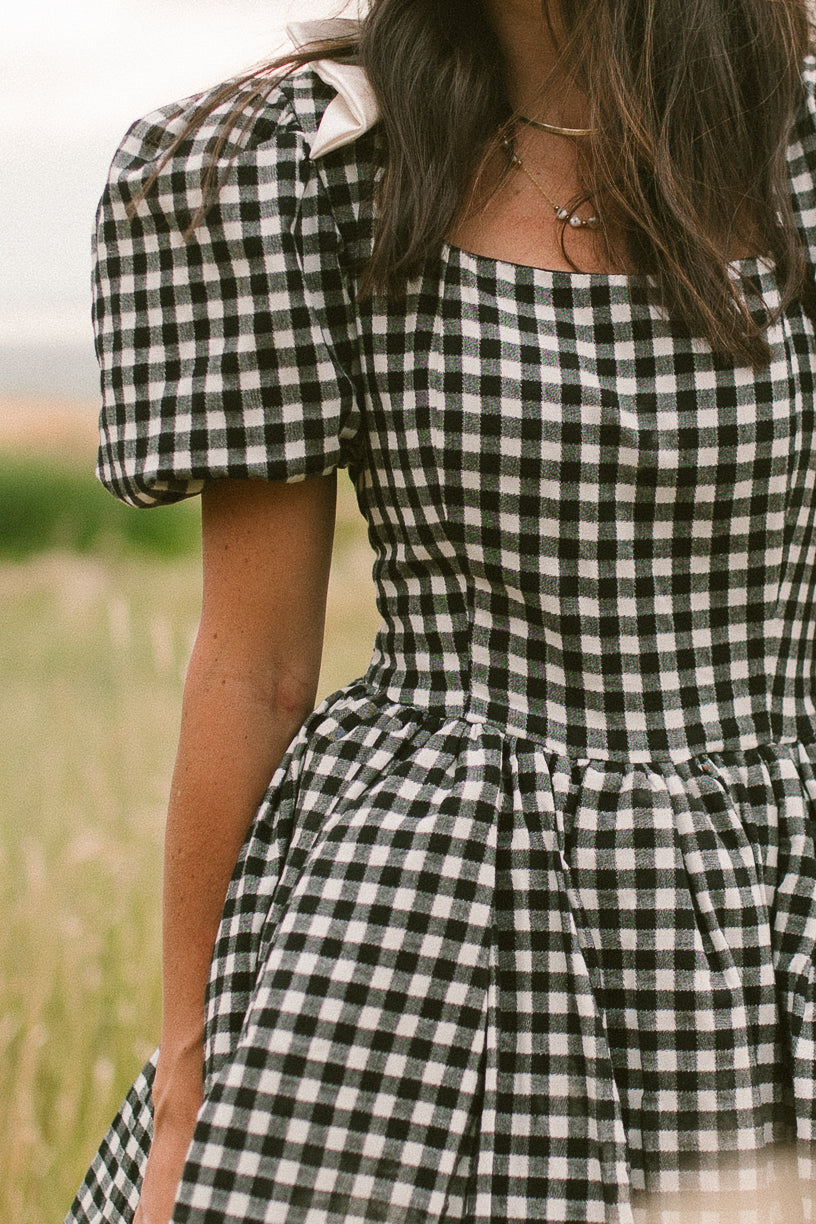 Cupcake Dress in Black Gingham - FINAL SALE