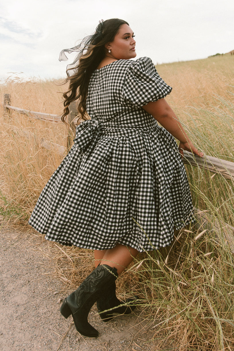 Cupcake Dress in Black Gingham - FINAL SALE