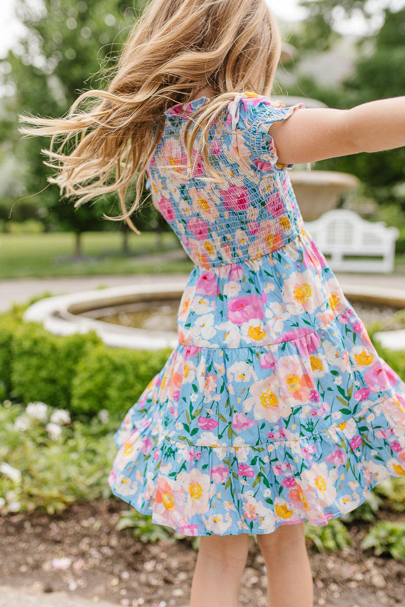 Mini Delia Dress in Blue