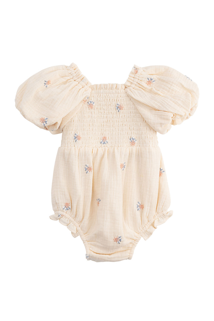 Baby Serendipity Romper in Cream Floral