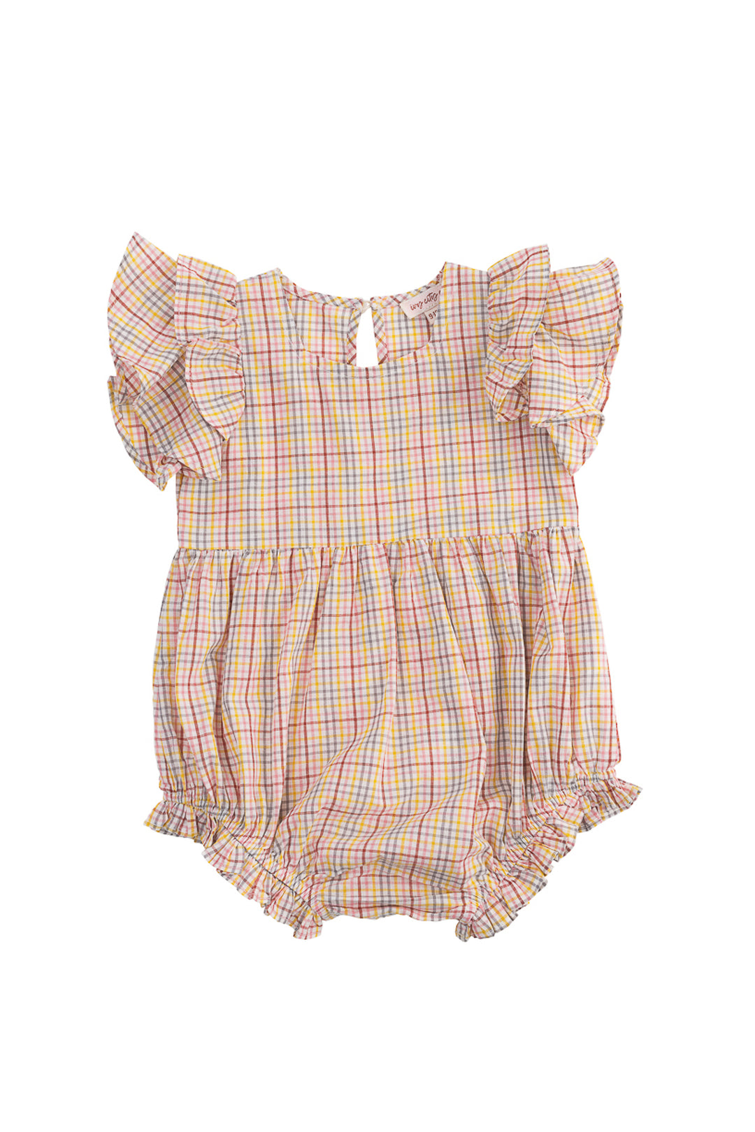 Baby Hattie Romper in Multicolor Gingham