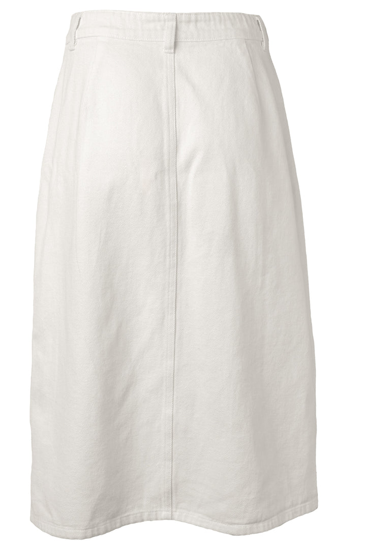 Emma Denim Skirt in White-Adult