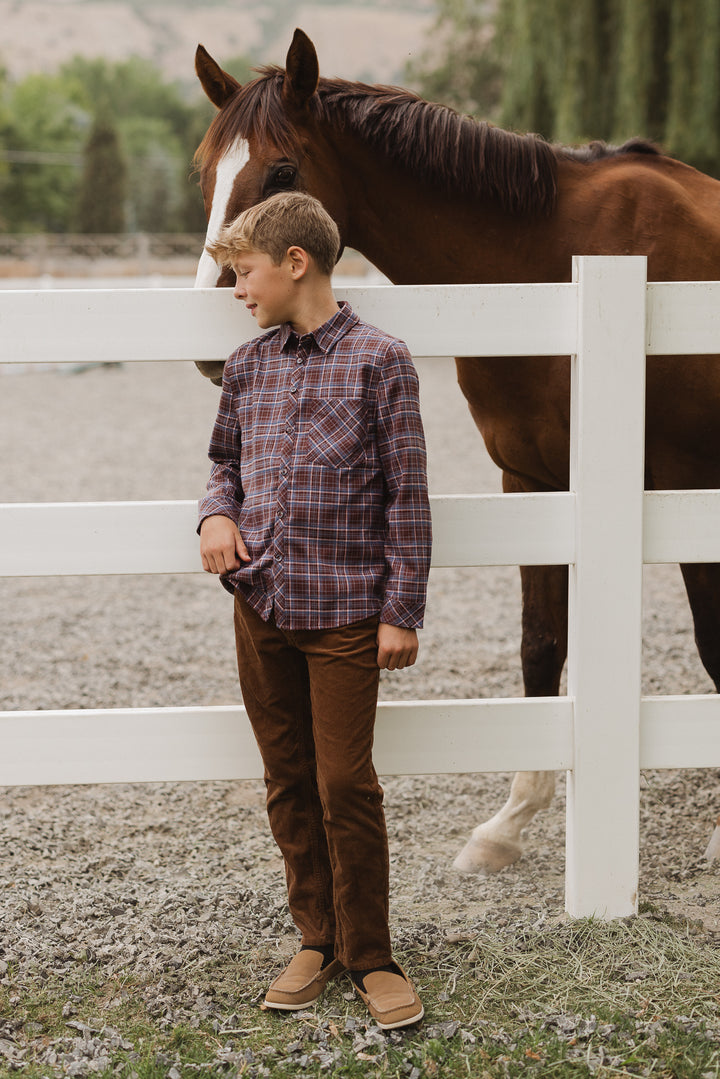 Boys John Shirt in Virginia Plaid - FINAL SALE