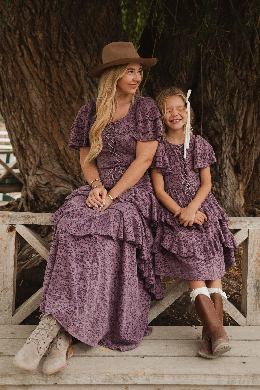 Mini Solana Dress in Purple Lace - FINAL SALE