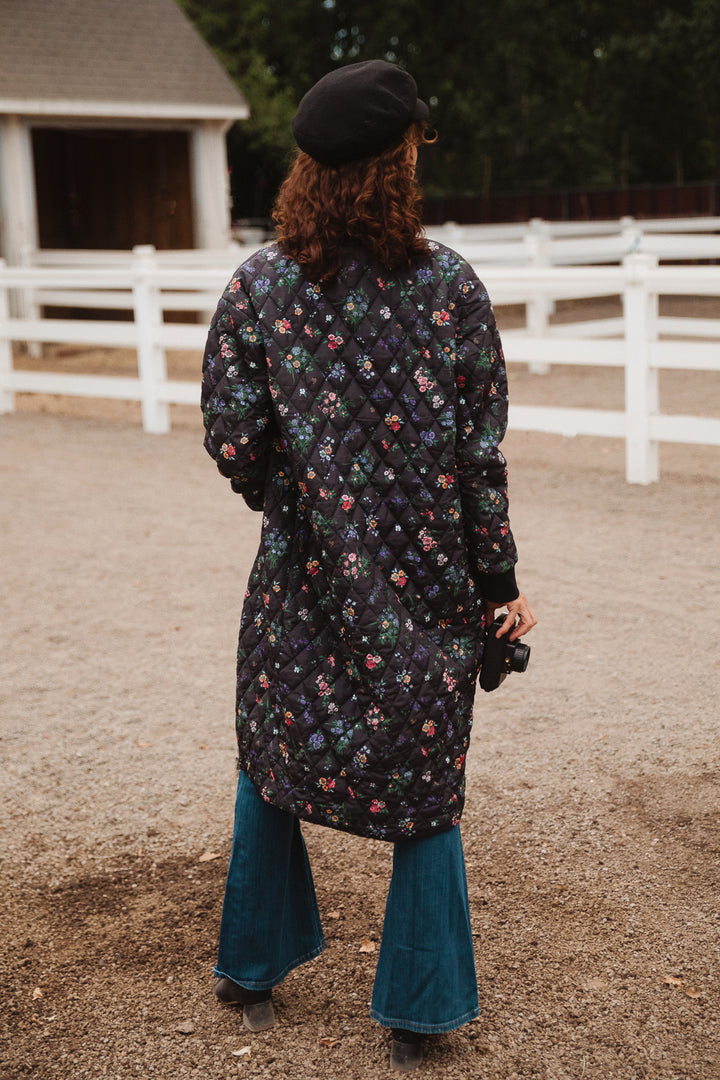 Harlowe Quilted Jacket in Floral - FINAL SALE