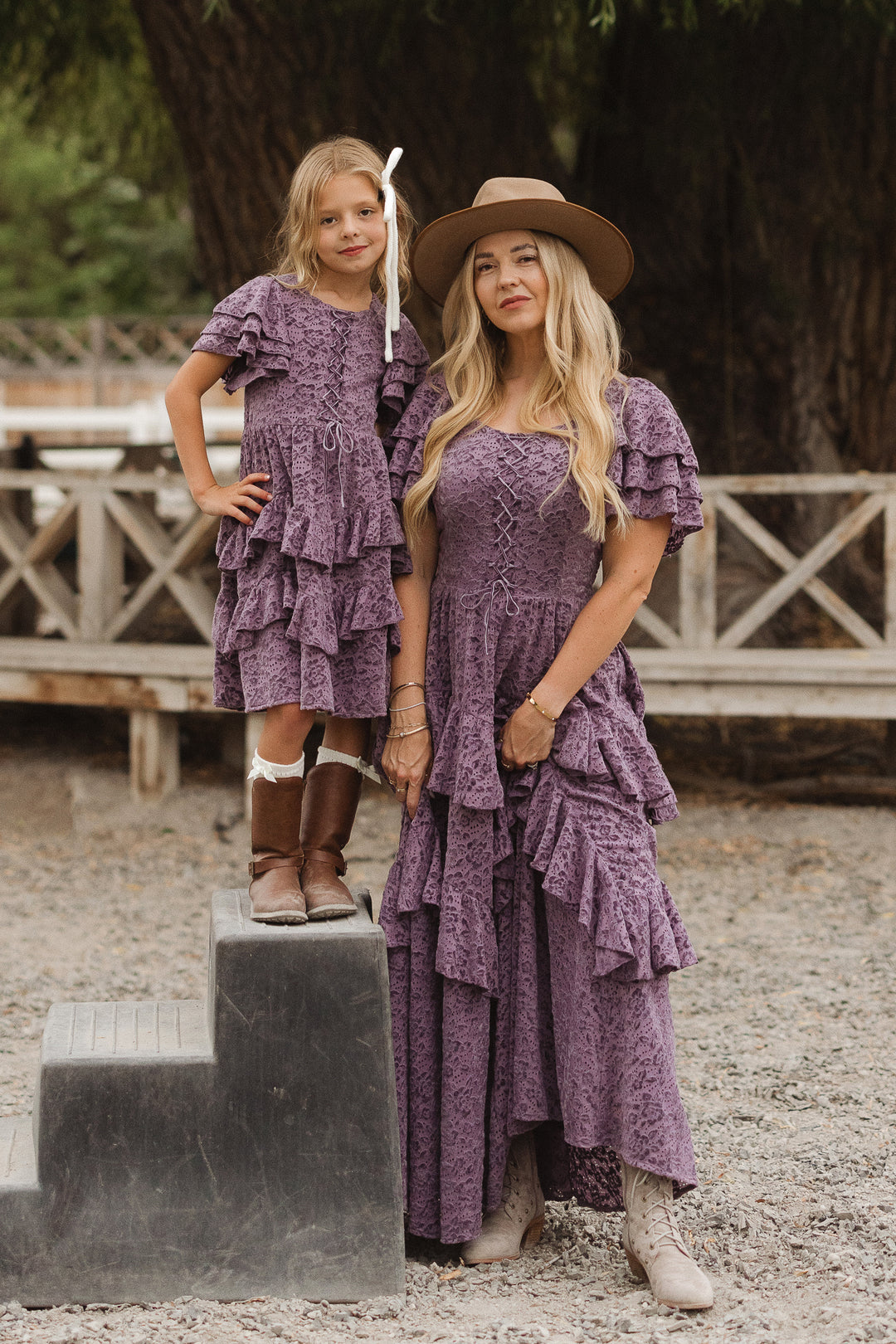 Solana Dress in Purple Lace - FINAL SALE