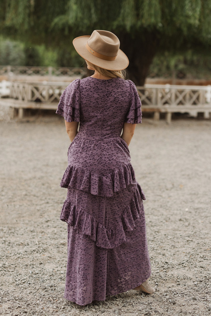 Solana Dress in Purple Lace - FINAL SALE