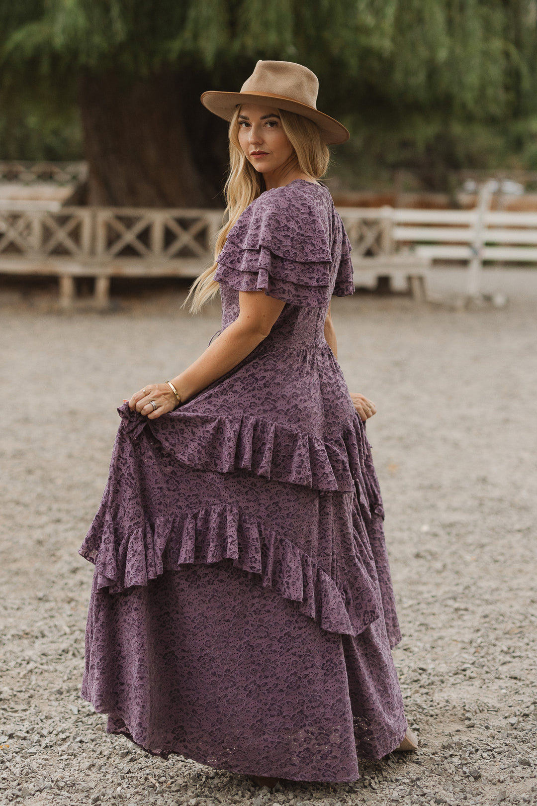 Solana Dress in Purple Lace - FINAL SALE