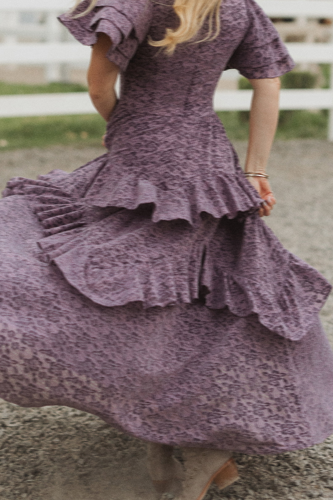 Solana Dress in Purple Lace - FINAL SALE