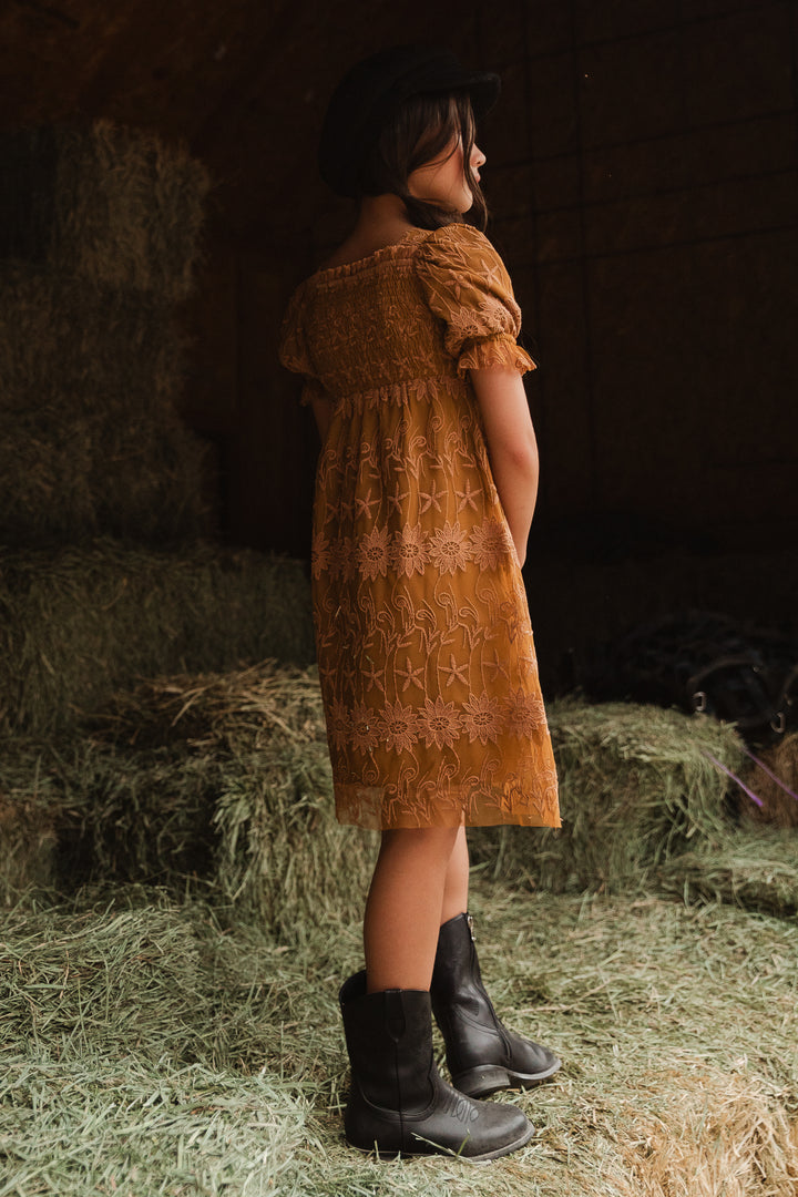 Mini Honey Dress in Brown Lace - FINAL SALE