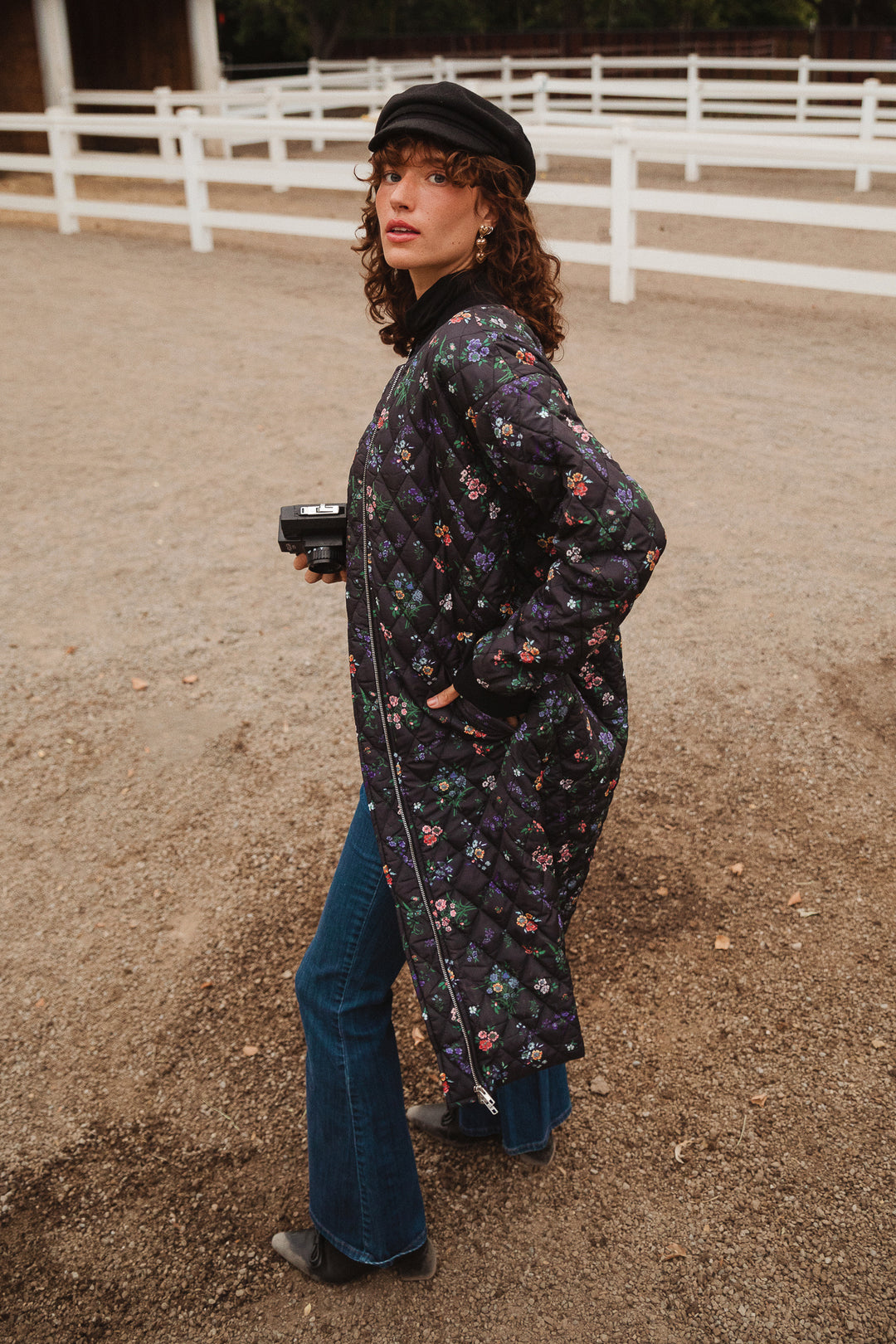 Harlowe Quilted Jacket in Floral - FINAL SALE