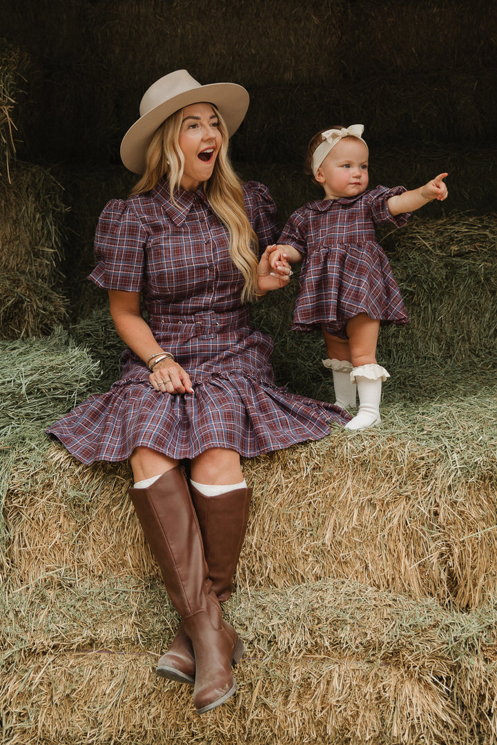 Baby Virginia Dress Set in Plaid - FINAL SALE