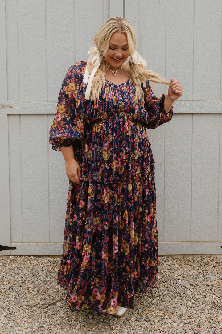 Cassia Dress in Navy Floral - FINAL SALE