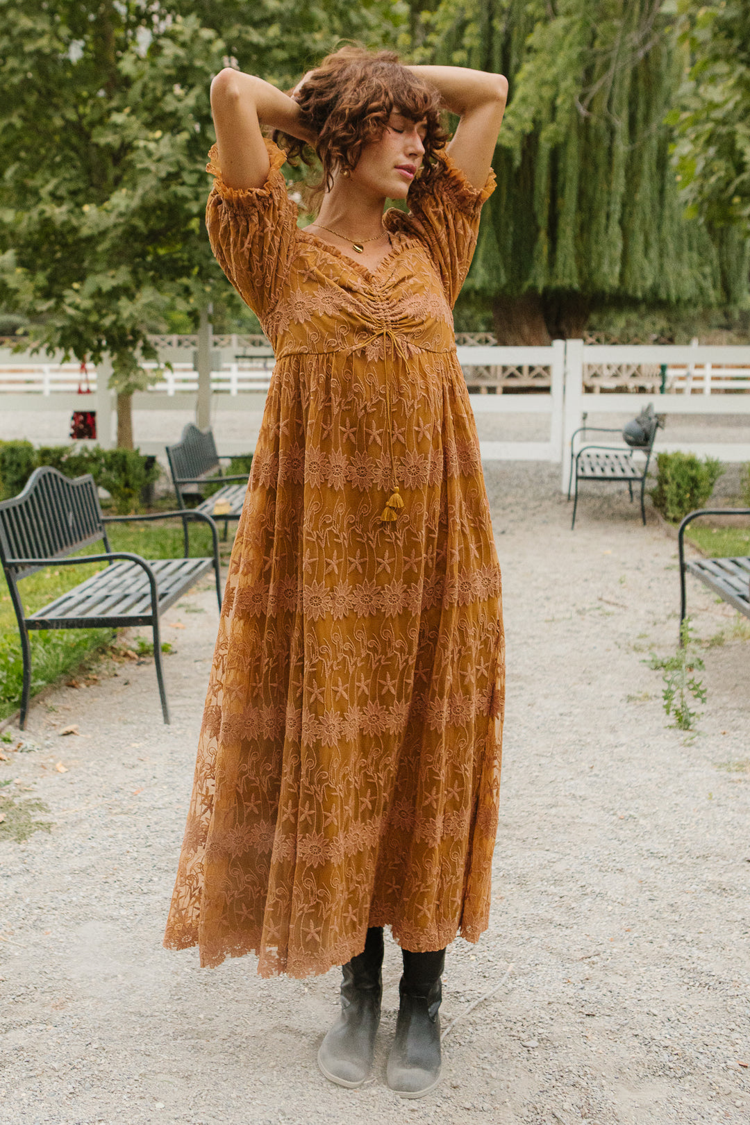 Honey Dress in Brown Lace - FINAL SALE