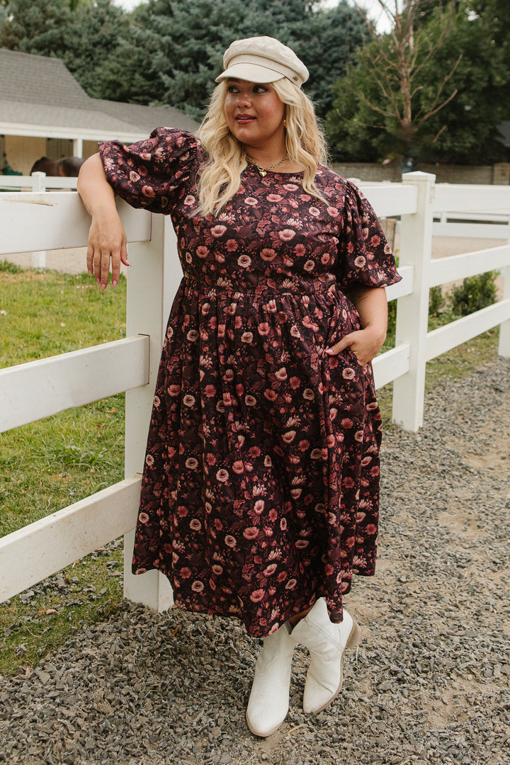 Odette Dress in Moody Floral - FINAL SALE