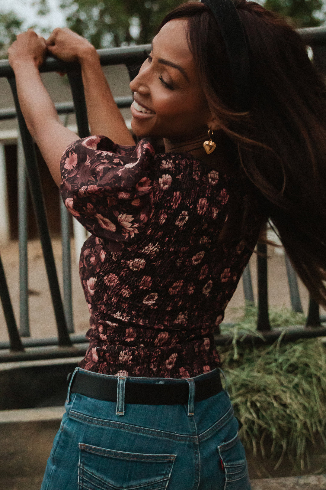 Odette Top in Moody Floral - FINAL SALE