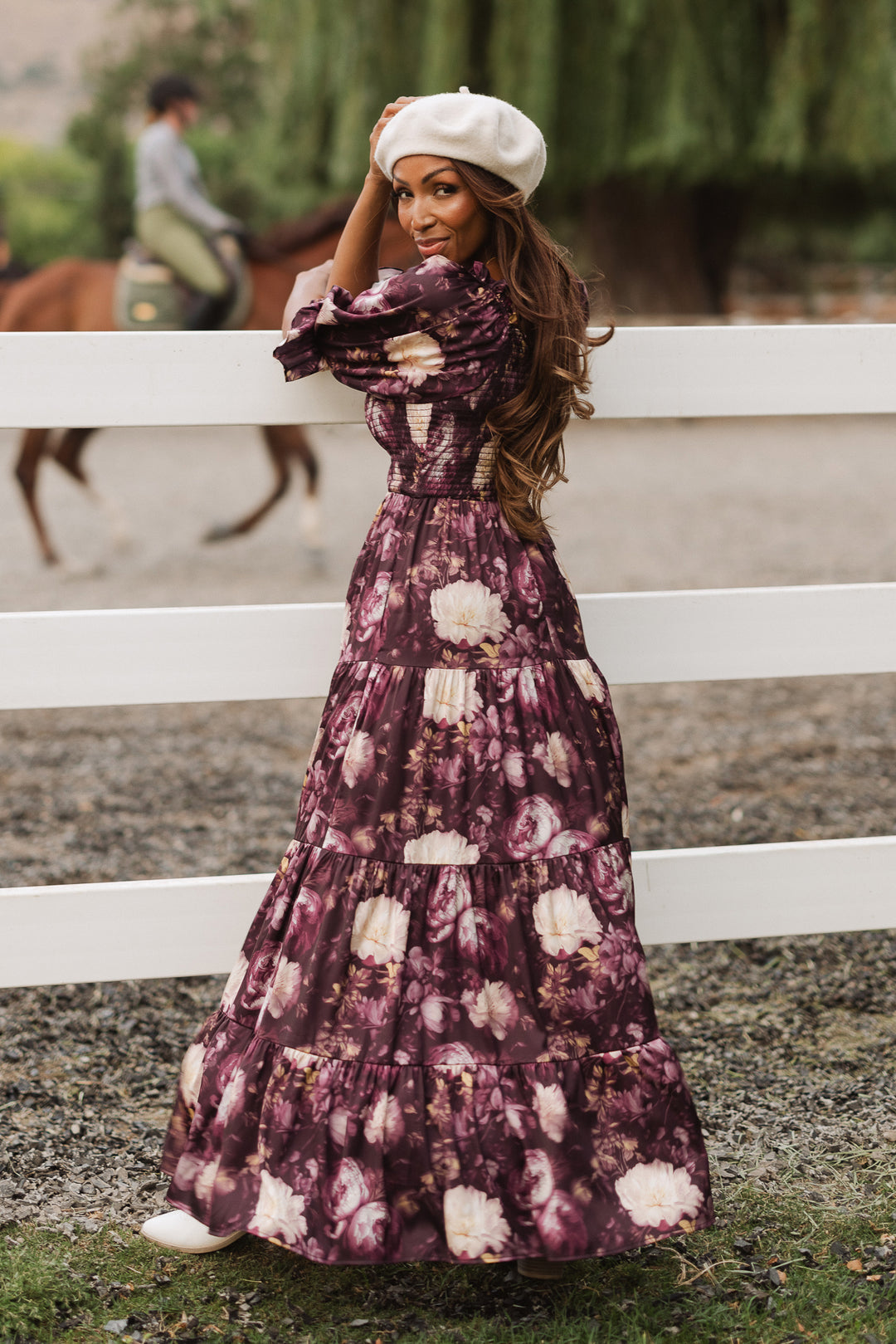 Serena Dress in Purple Floral - FINAL SALE