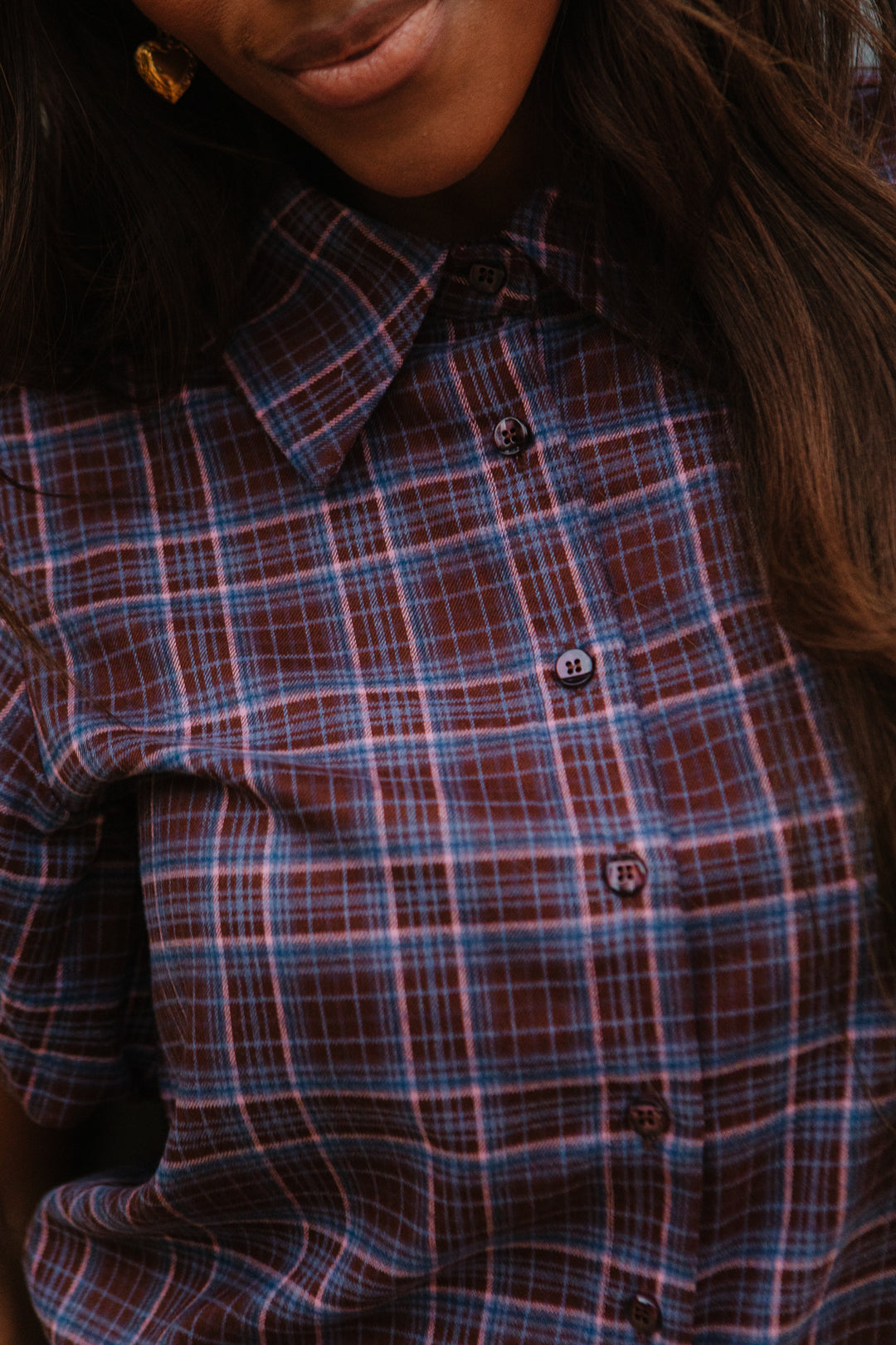 Virginia Blouse in Plaid - FINAL SALE