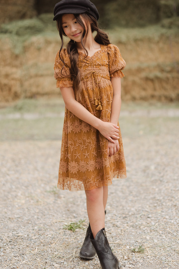 Mini Honey Dress in Brown Lace - FINAL SALE