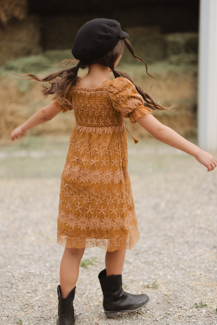 Mini Honey Dress in Brown Lace - FINAL SALE