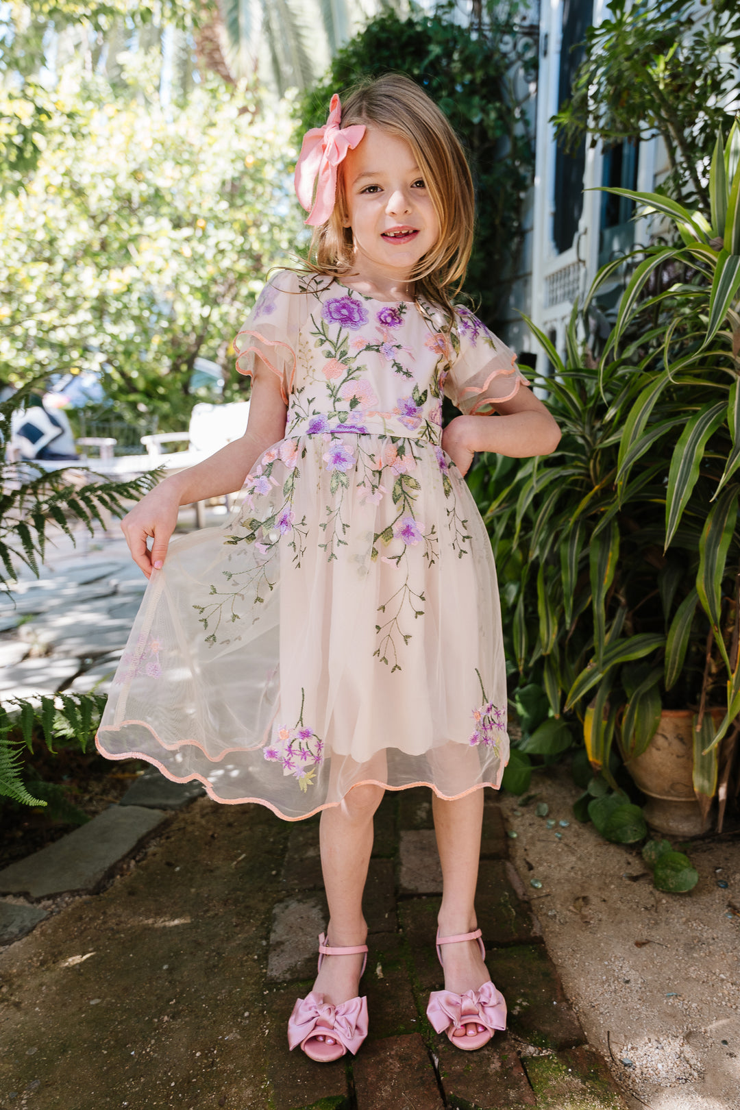 Mini Flora Dress in Pastels-Mini