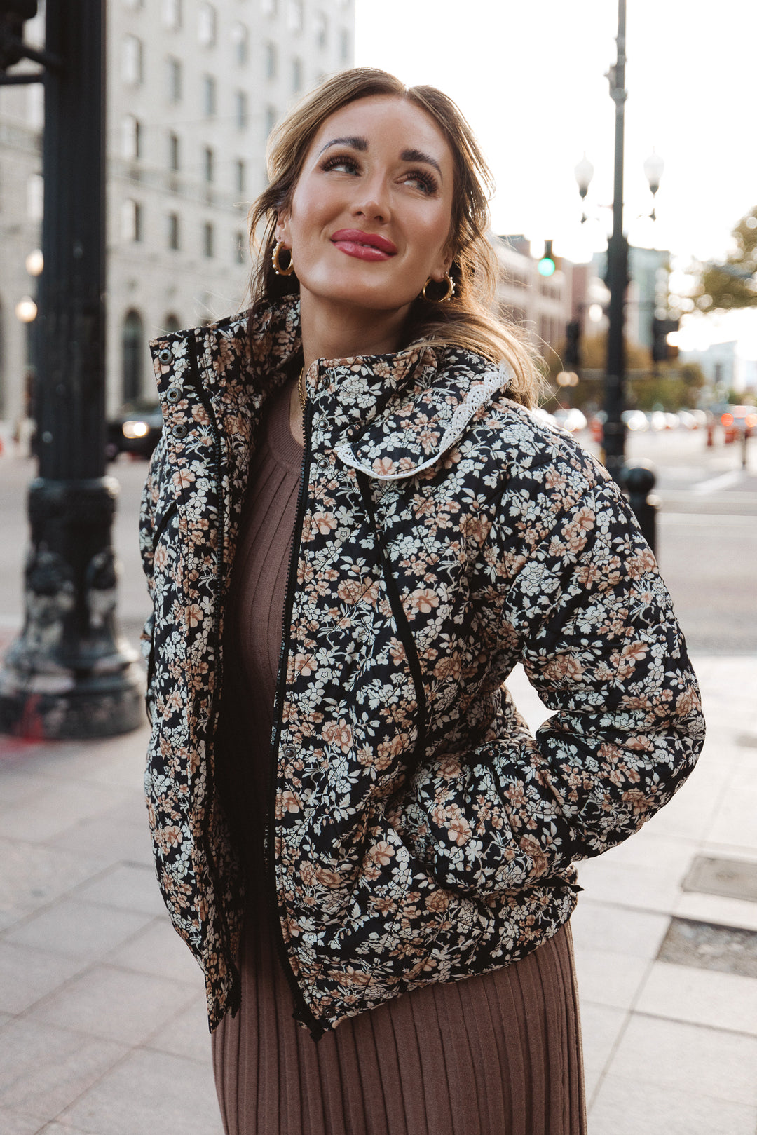 McKenna Quilted Jacket in Floral