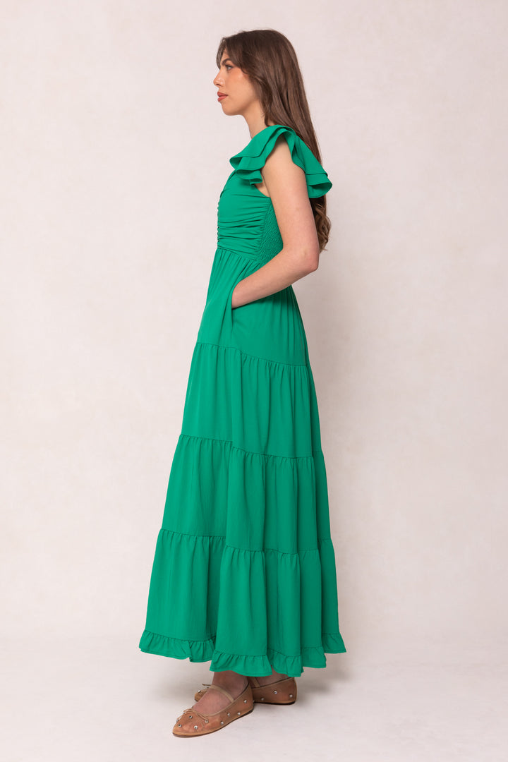 Garcelle Dress in Green - FINAL SALE