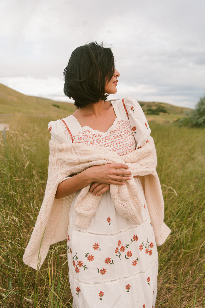 Greta Midi Dress in Rust Floral - FINAL SALE