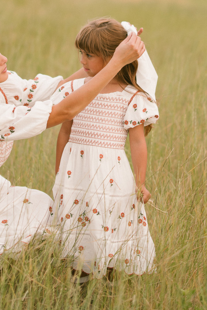 Mini Greta Dress in Rust Floral - FINAL SALE