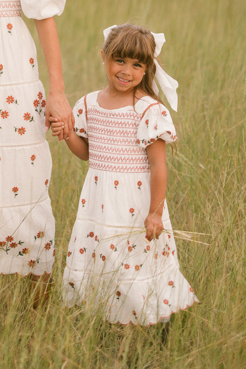 Mini Greta Dress in Rust Floral - FINAL SALE