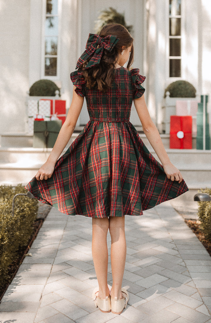 Mini Hattie Dress in Green Plaid