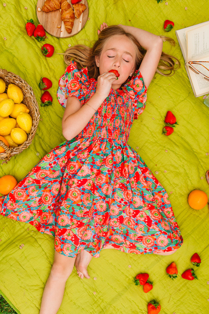 Mini Hattie Dress in Poppy