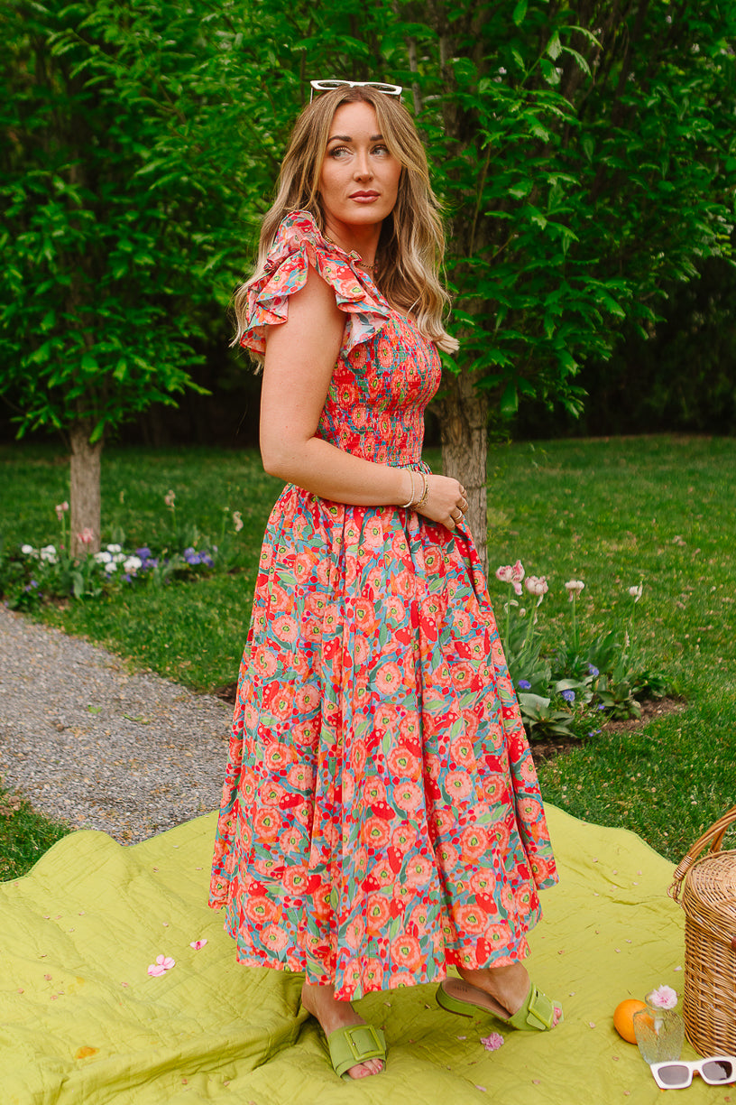 Hattie Dress in Poppy - FINAL SALE