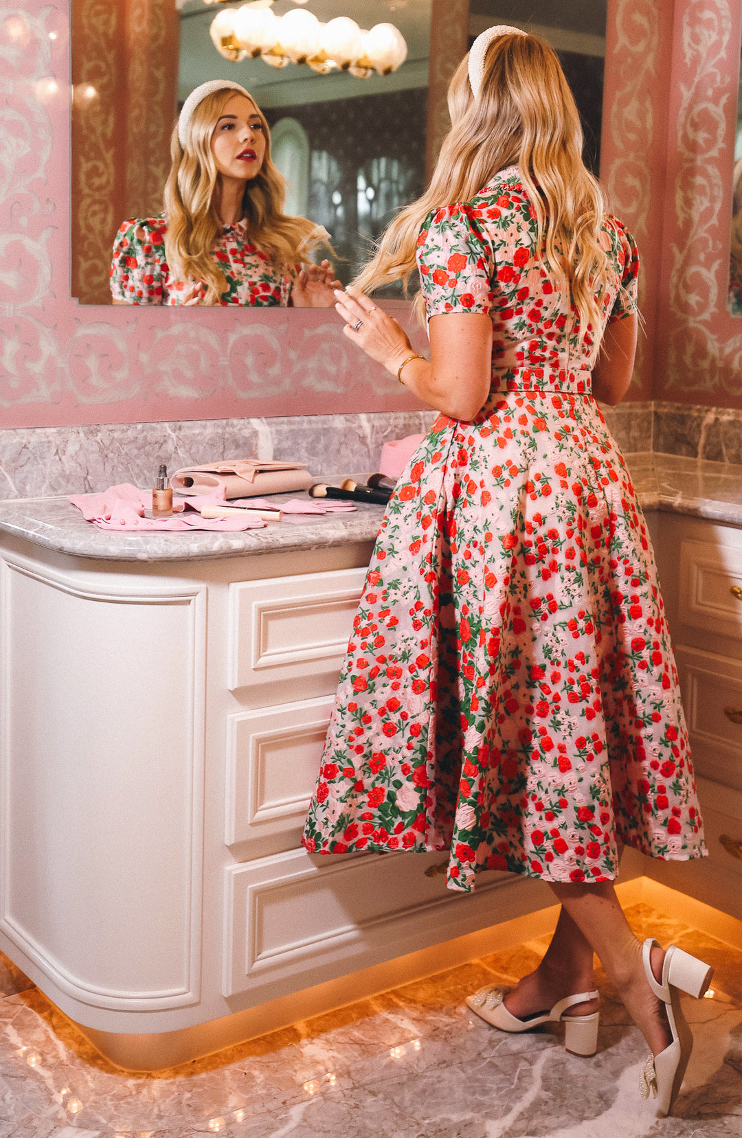 Remi Dress in Red Floral - FINAL SALE