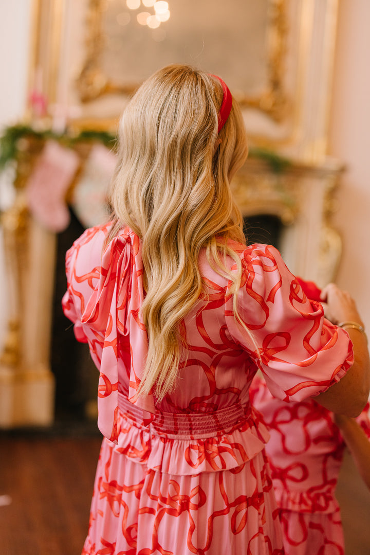 Ribbons and Bows Dress in Pink - FINAL SALE