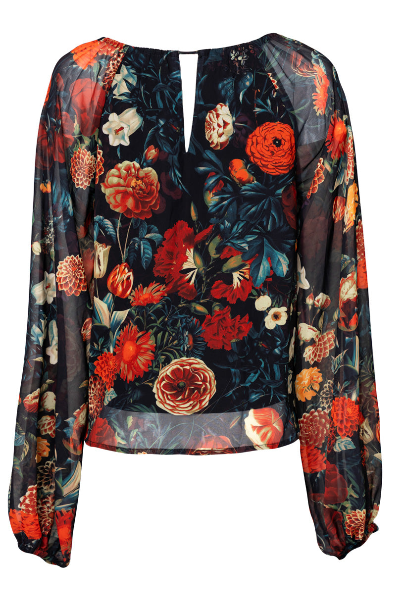 Imogen Top in Moody Floral - FINAL SALE