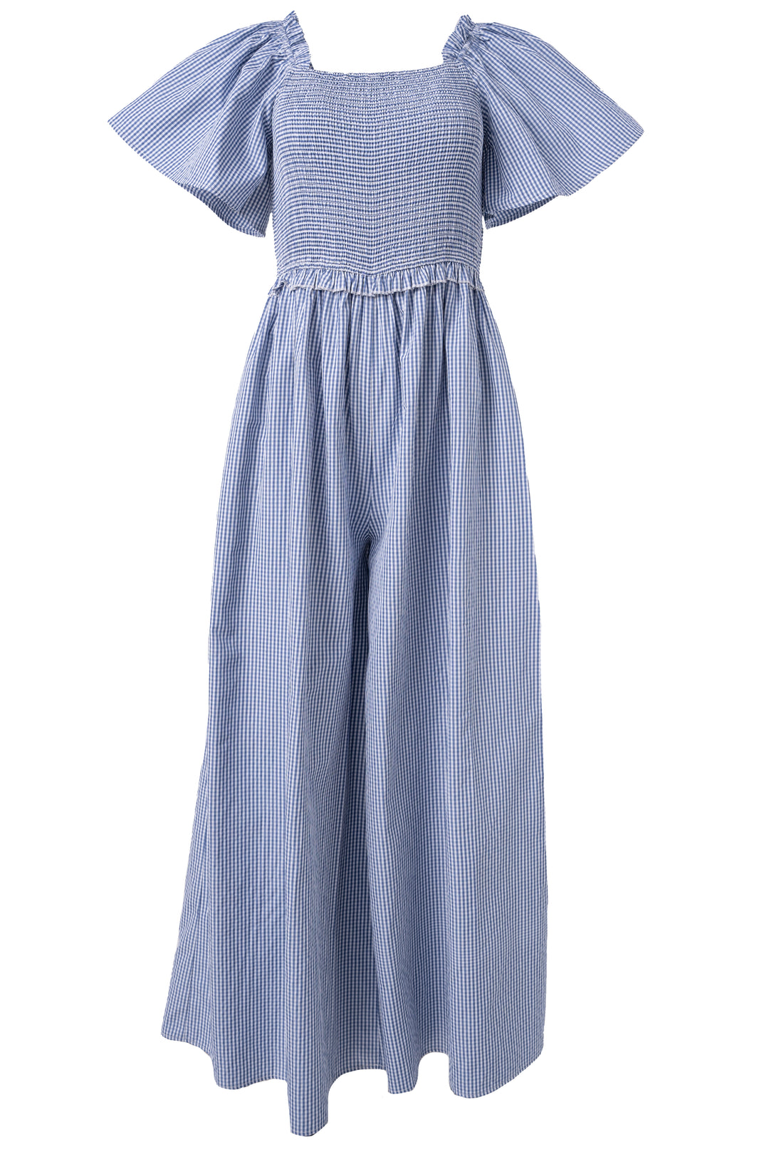 Indie Jumpsuit in Blue Gingham - FINAL SALE