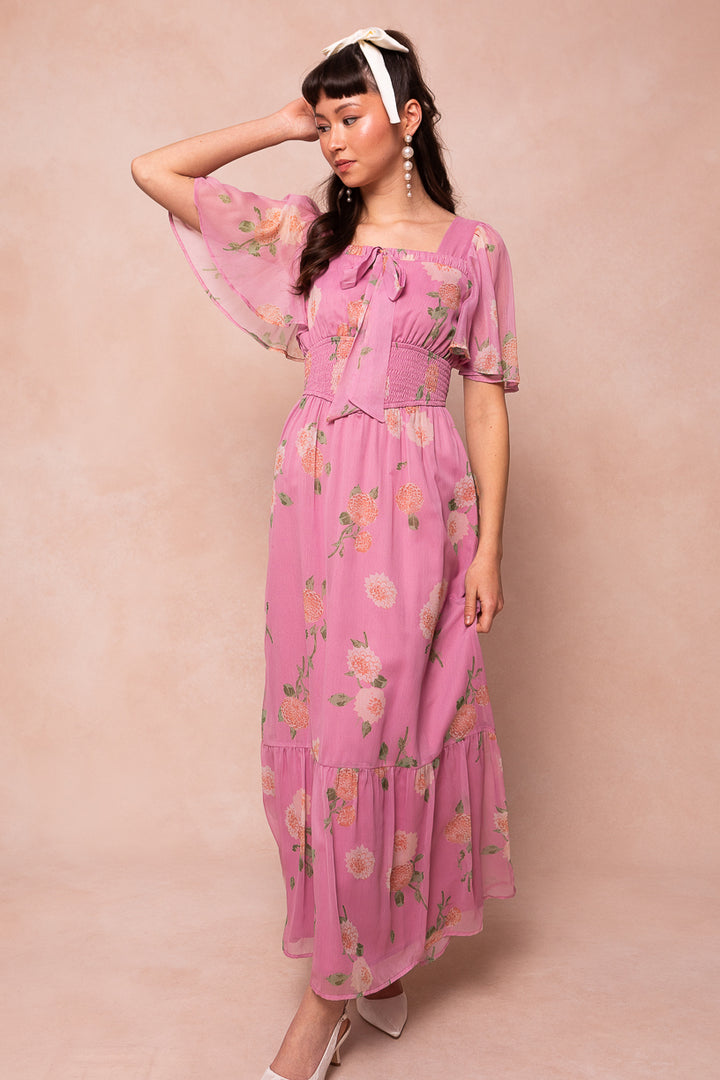 Emmaline Dress in Pink Floral