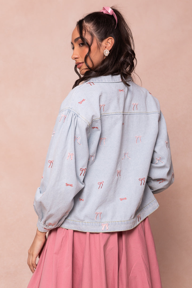 Posey Denim Jacket in Bows