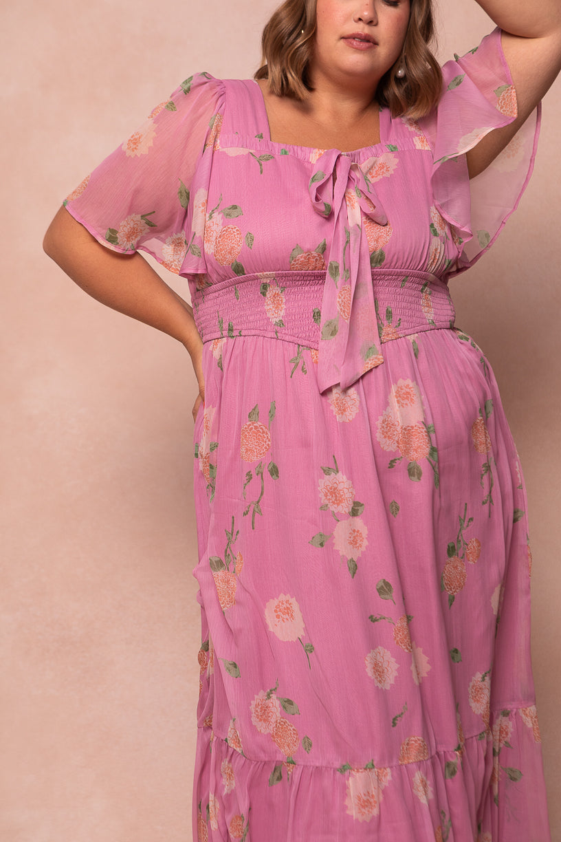 Emmaline Dress in Pink Floral