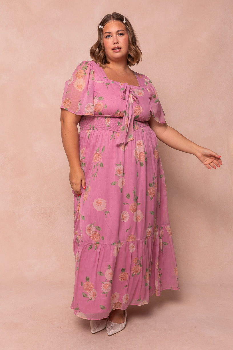 Emmaline Dress in Pink Floral