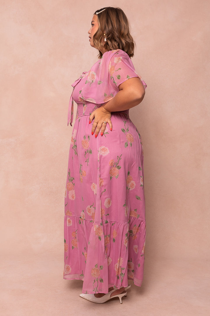 Emmaline Dress in Pink Floral