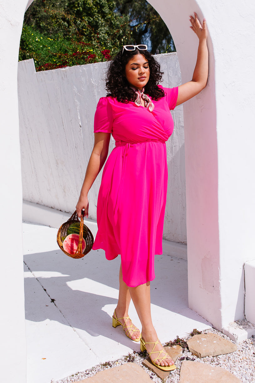 Lucy Dress in Hot Pink - FINAL SALE